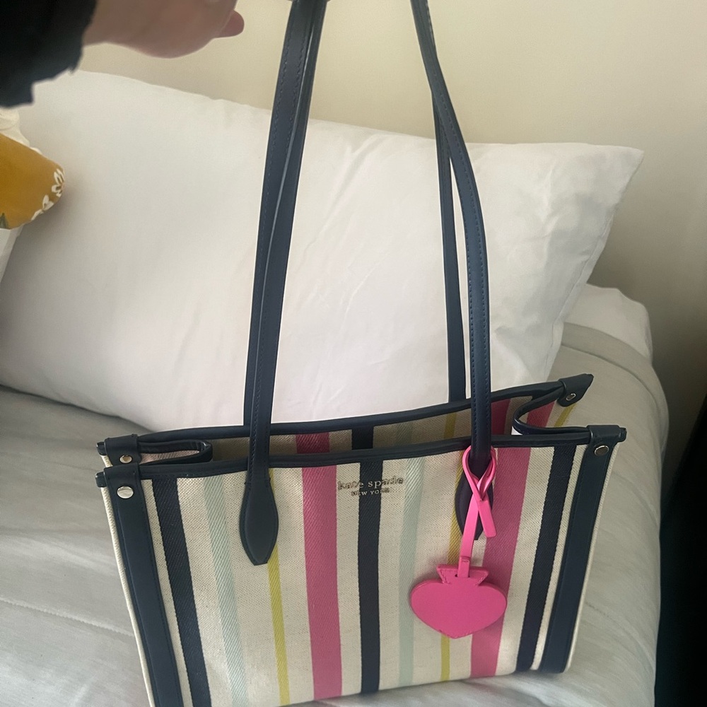 Kate Spade Striped Multicolor Tote Bag